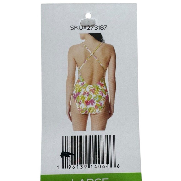 INTO THE BLEU Vacation Floral One Piece Swimsuit Women’s Size Large MSRP $116 - Picture 7 of 8